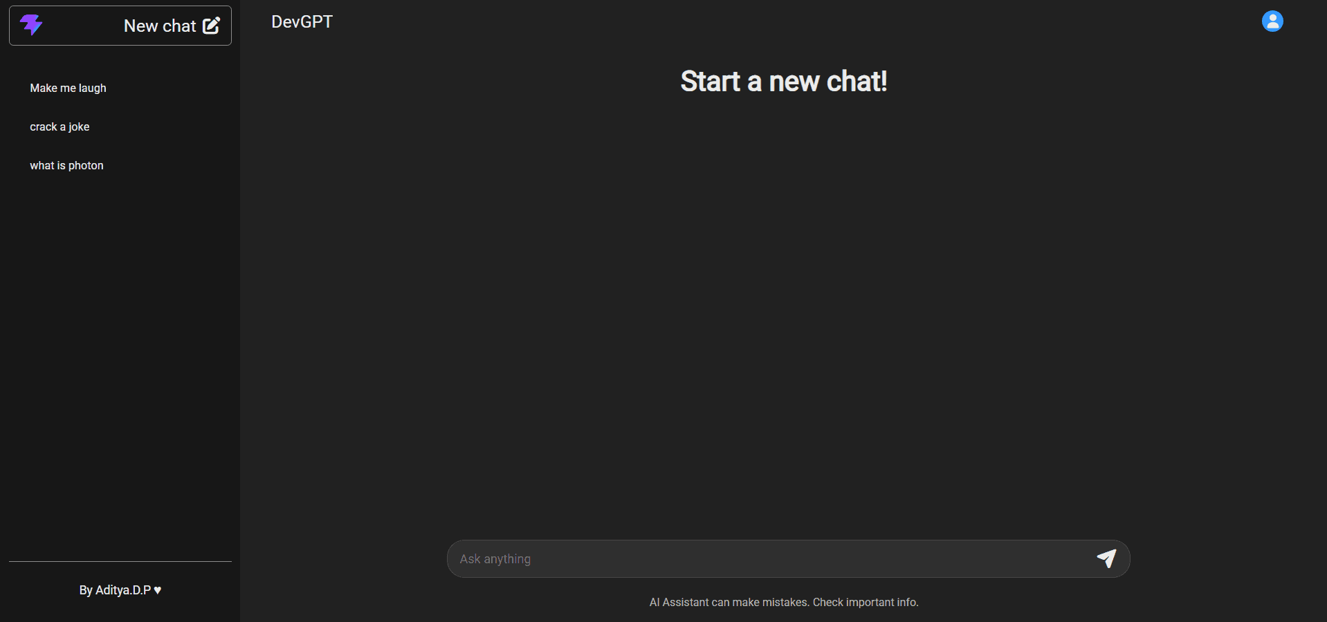 DevGPT --my AI Chat Assitant!